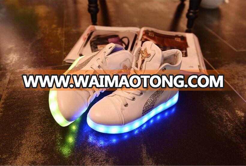 New high top led shoes men women glowing light up basket led luminous shoes adult femme flashing led shoes 35-46 size