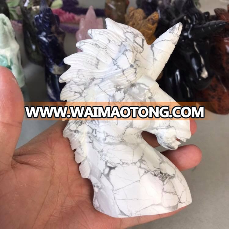 wholesale customized quartz crystal unicorn carvings hand carved