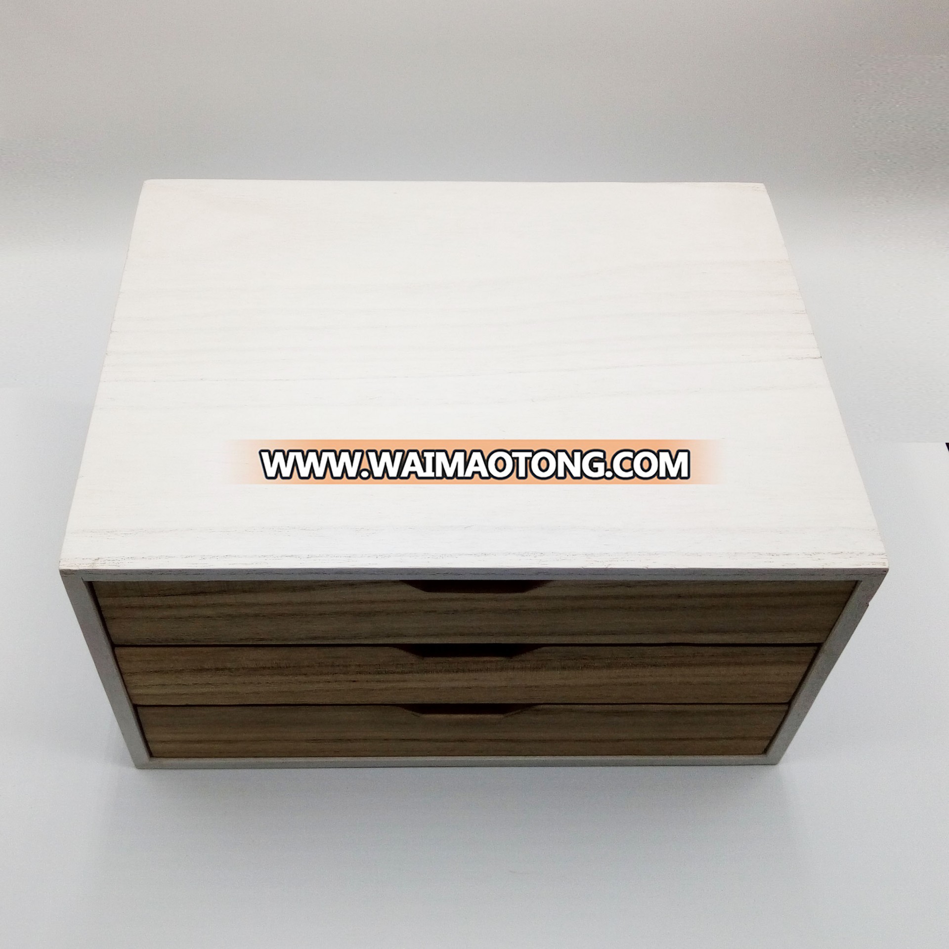 Selling simple and stylish white wooden jewelry storage box