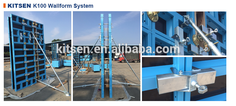 K100 Wallform System Aluminum Wall Formwork System for Wall and Column Concrete Pouring