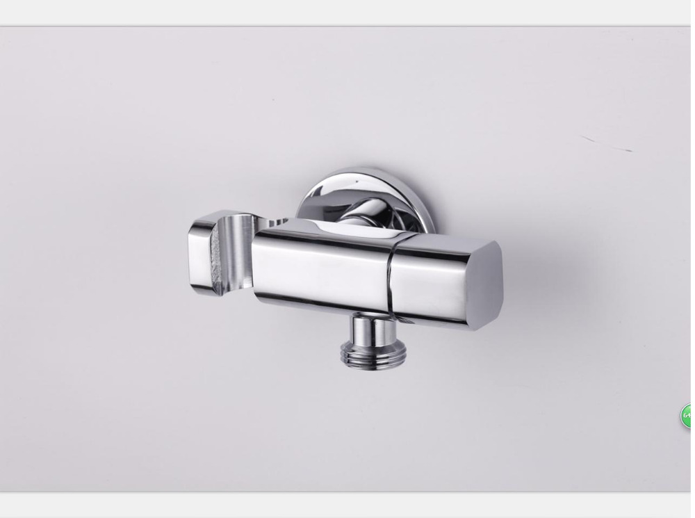 Brass chrome angle valve set with holder.toilet two ways adapter made in china