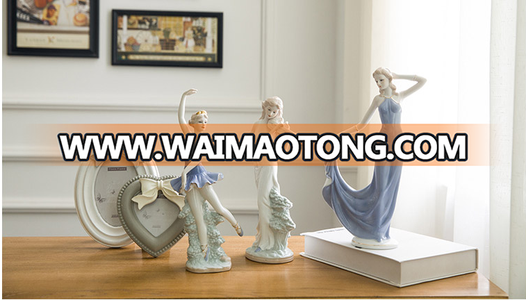 Wholesale Jingdezhen white ceramic various beautiful lady figures crafts for gifts