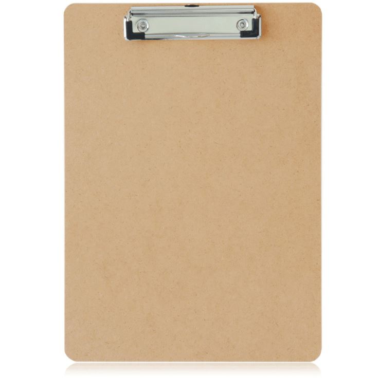 PU Leather A4 Hardboard Clipboard Organizer with 2 Stainless Profile Clips