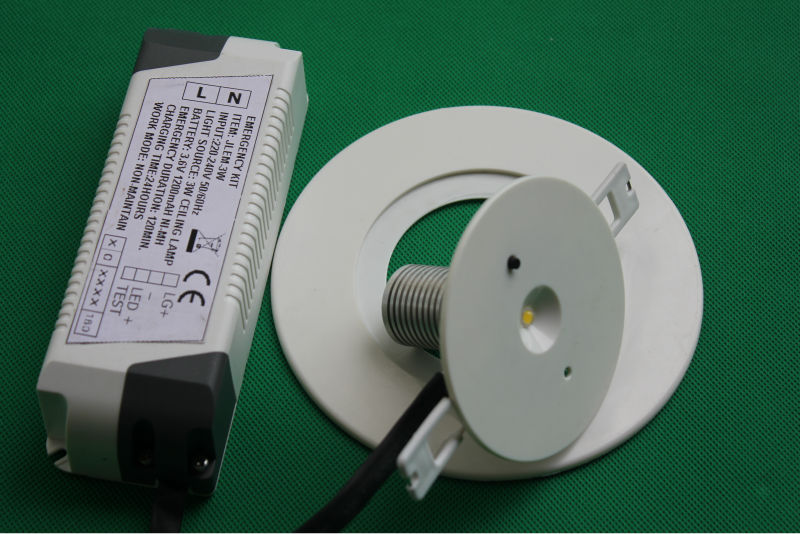 surface mounting no-maintained 3w led emergency Light KIT with test switch