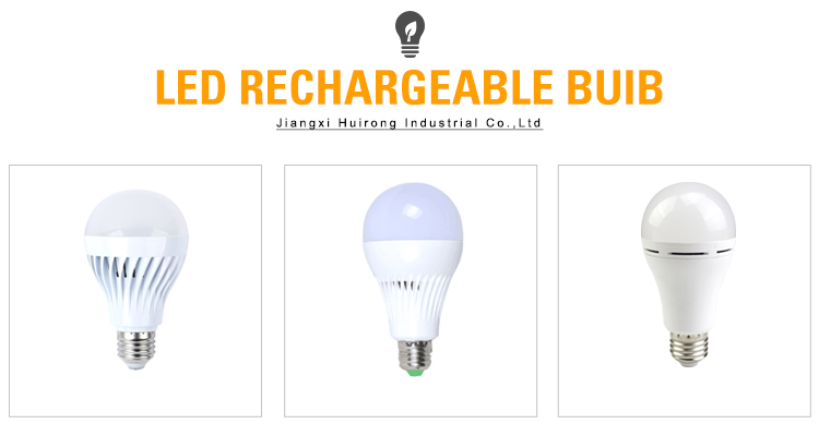 LED Emergency Light Bulb Automatic Charging 5W 7W 9W Cold White Rechargeable Battery Lamp