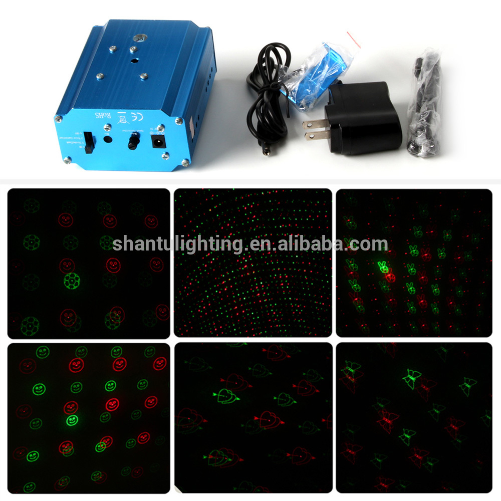 Baisun brand Flower Line Effect 3D Stereoscopic Pictures Remote Control Stage Lighting Mini Laser Light