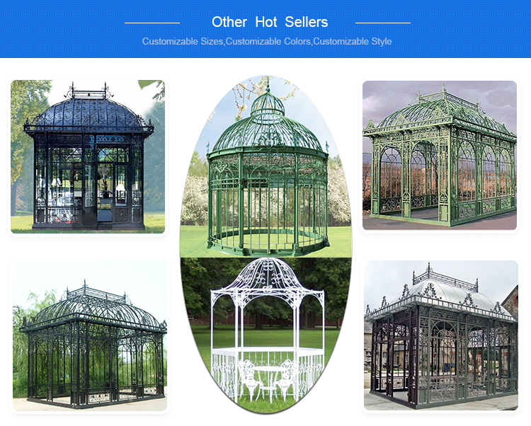 wrought iron steel outdoor gazebo house garden house