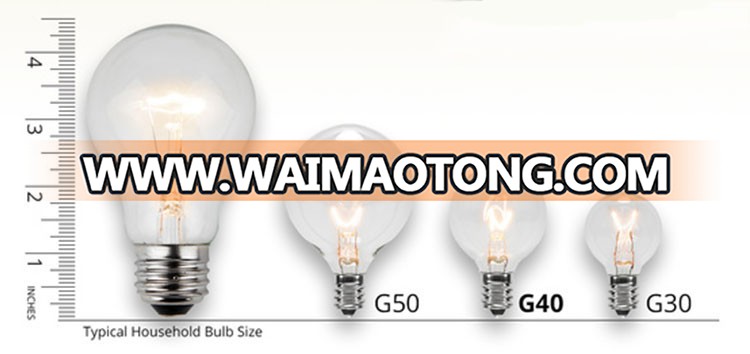 UL G40 Global Clear Replacement Retro Lighting Bulbs for String Light