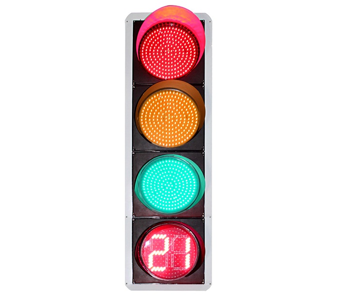 400mm RYG Full Ball LED Traffic Signal Light with Countdown Timer