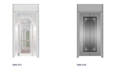 320kg-800kg Machine Room Less traction machine passenger lifts/complete passenger elevators