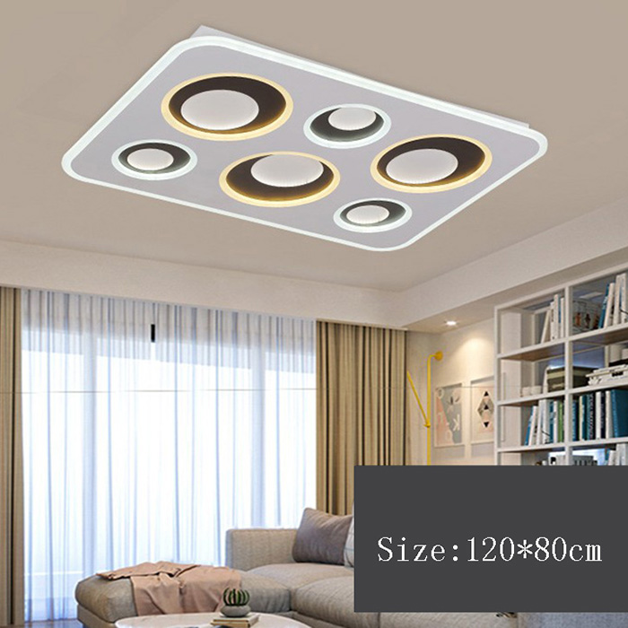 Ceiling Lights Square Rings For Living Room Bedroom Home AC85-265V Modern Led Ceiling Lamp Fixtures lustre plafonnier ACRYLIC