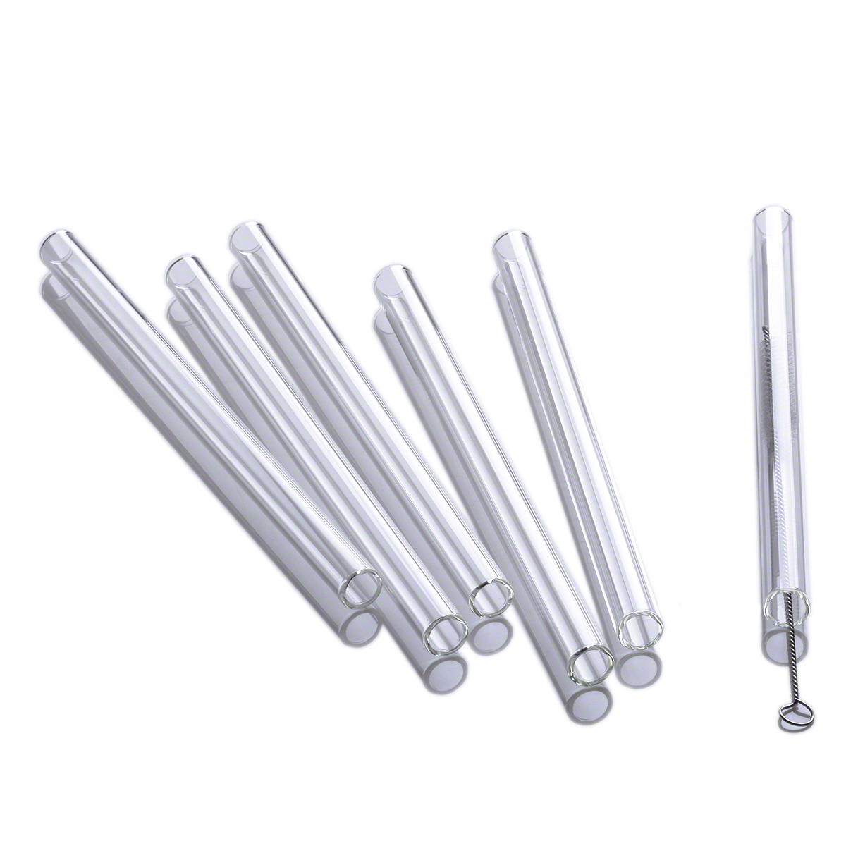 Handmade Borosilicate Straight Glass Straws Bent Glass Drinking Straws Colored