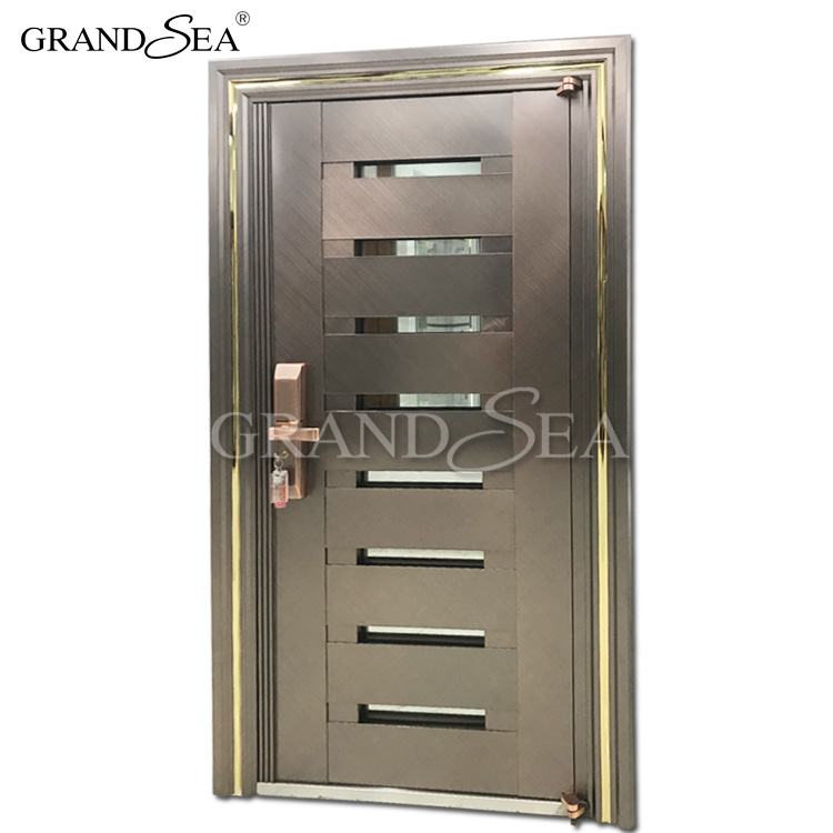 Cheap price single leaf stainless steel door designs