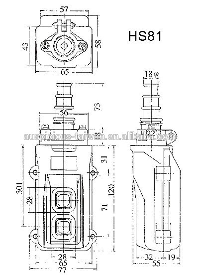 HS81 Indirect Operation Hoist Waterproof Push Button Pendant Switch