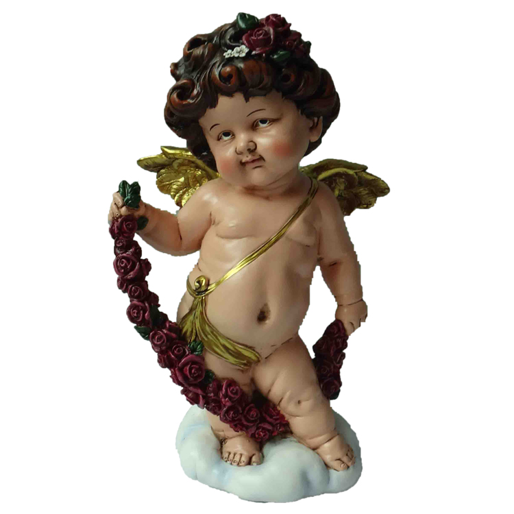 Wholesale polyresin mini male boy baby small angel figurines