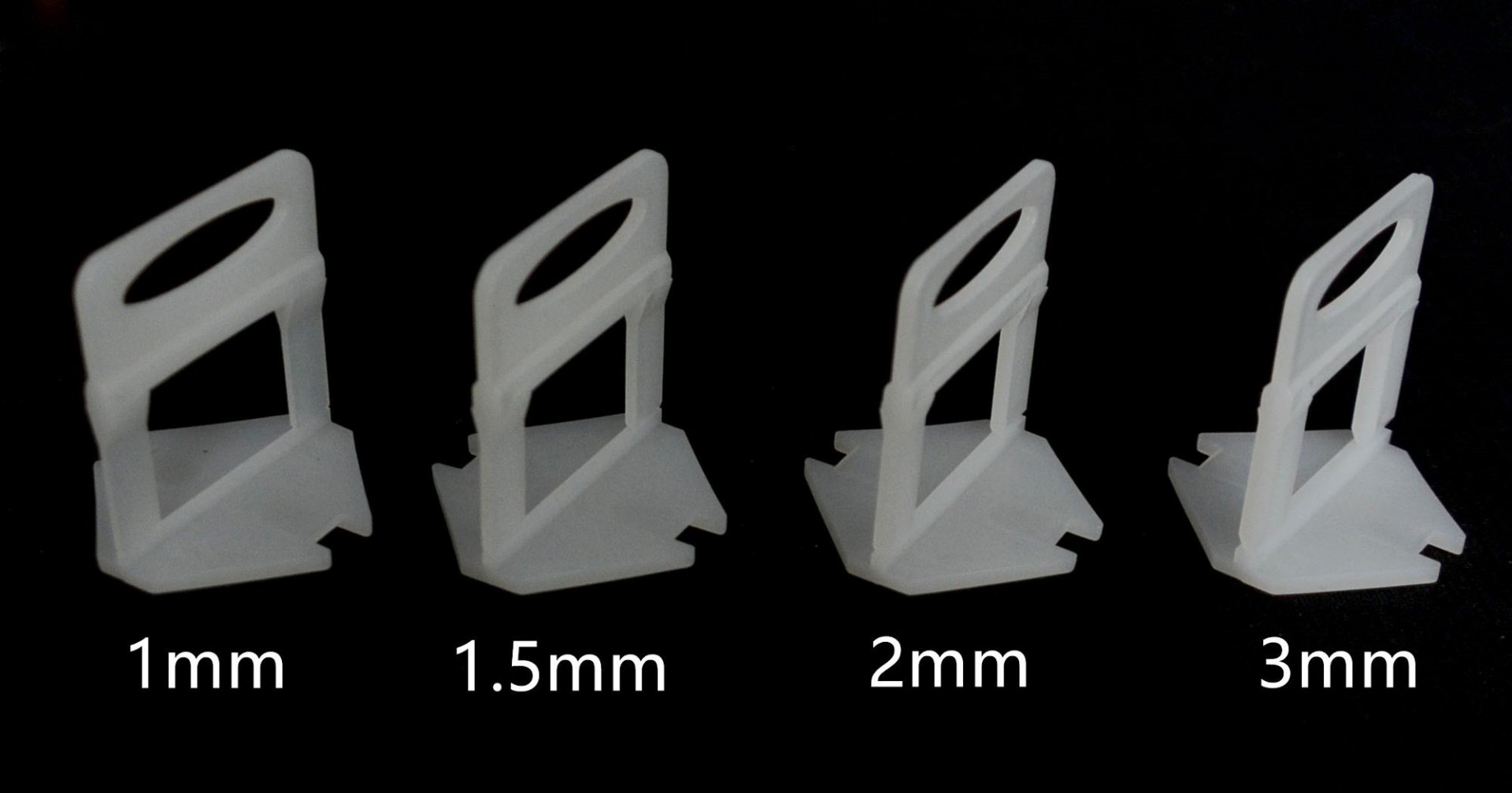 1.5mm-3mm Tile leveling system Flat Clips and wedges for thickness of 3mm to 12mm ceramic