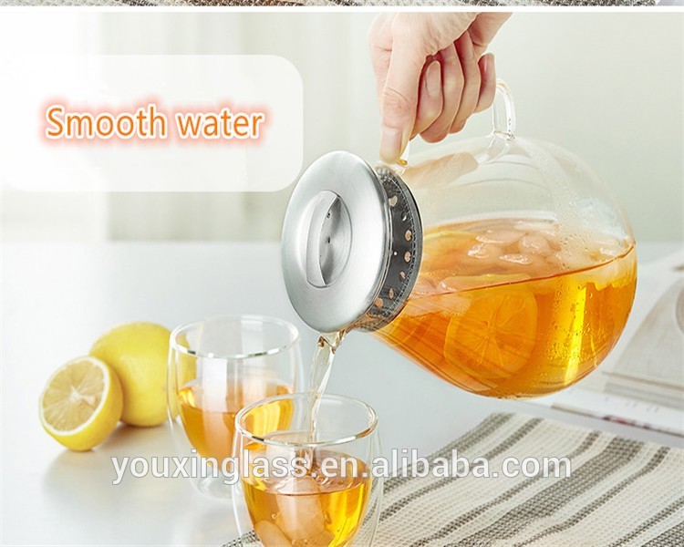 2L Big volume cold water drop shape glass cold brew coffee maker