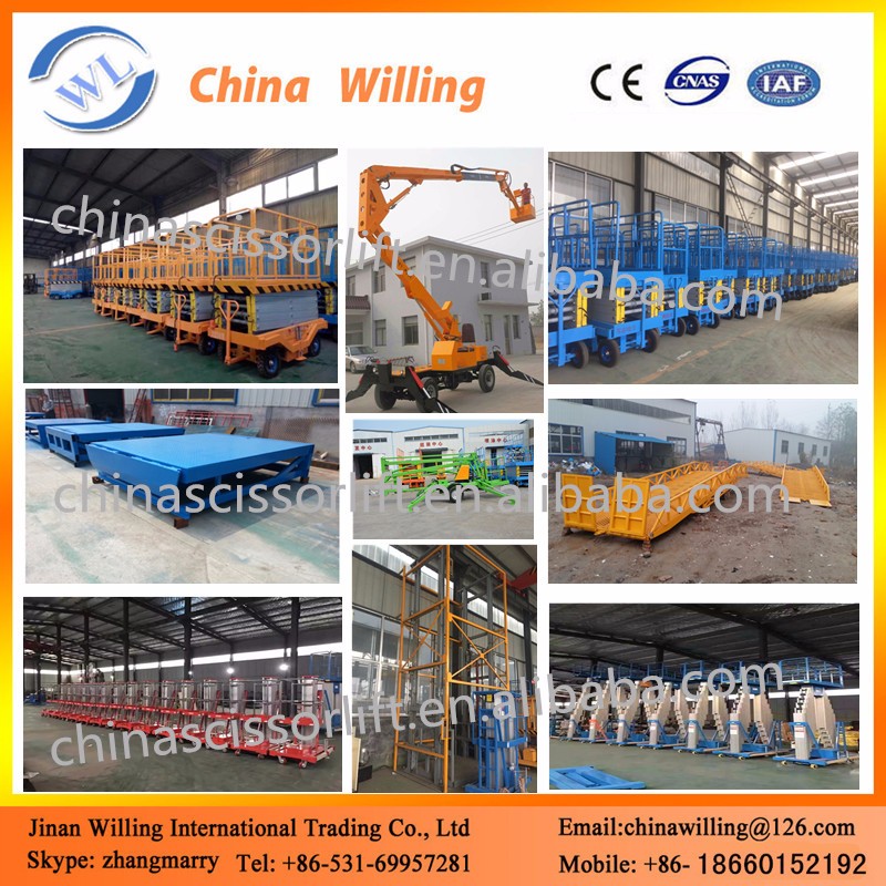 15m Hydraulic mobile scissor lift platform for wheelchair