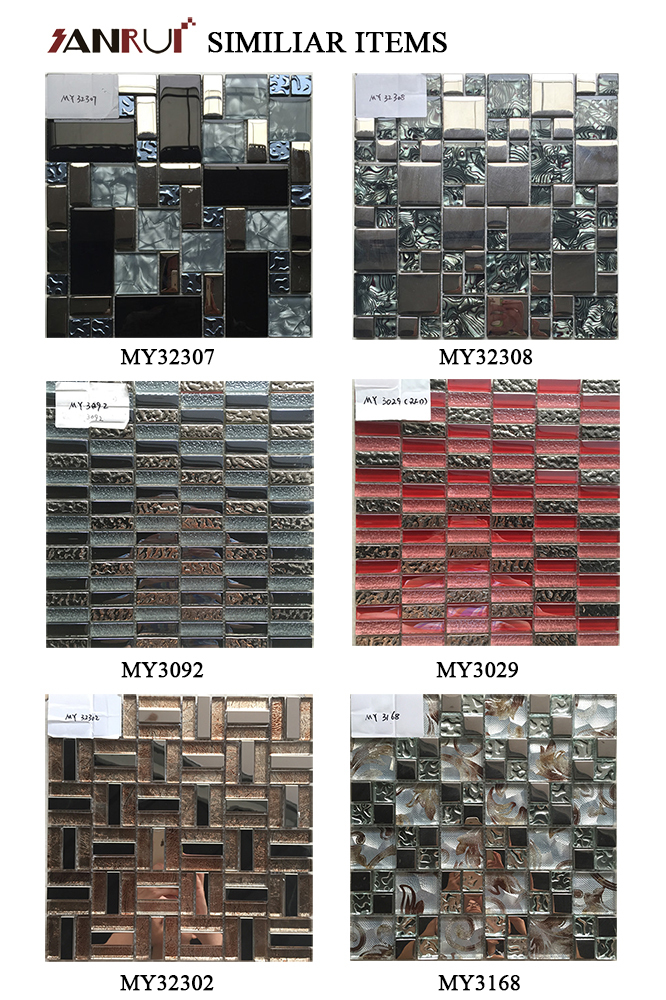 The Delicate Mirror Glass Mosaic Bricks Pattern for Villas