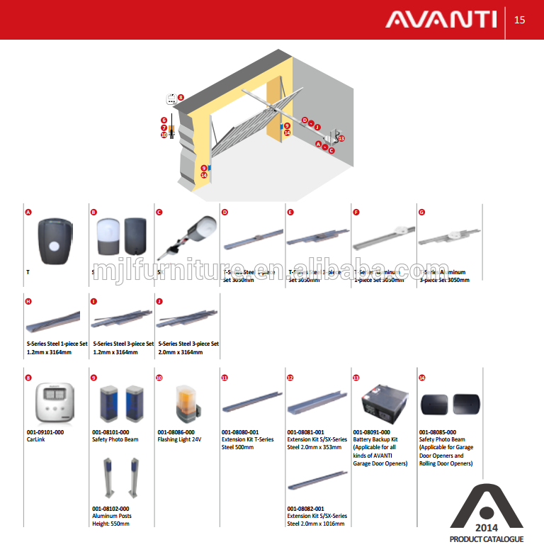 China Supplier Steel PU Foam Insulated Automatic Sectional Folding Garage Door with Pedestrian/Small Door