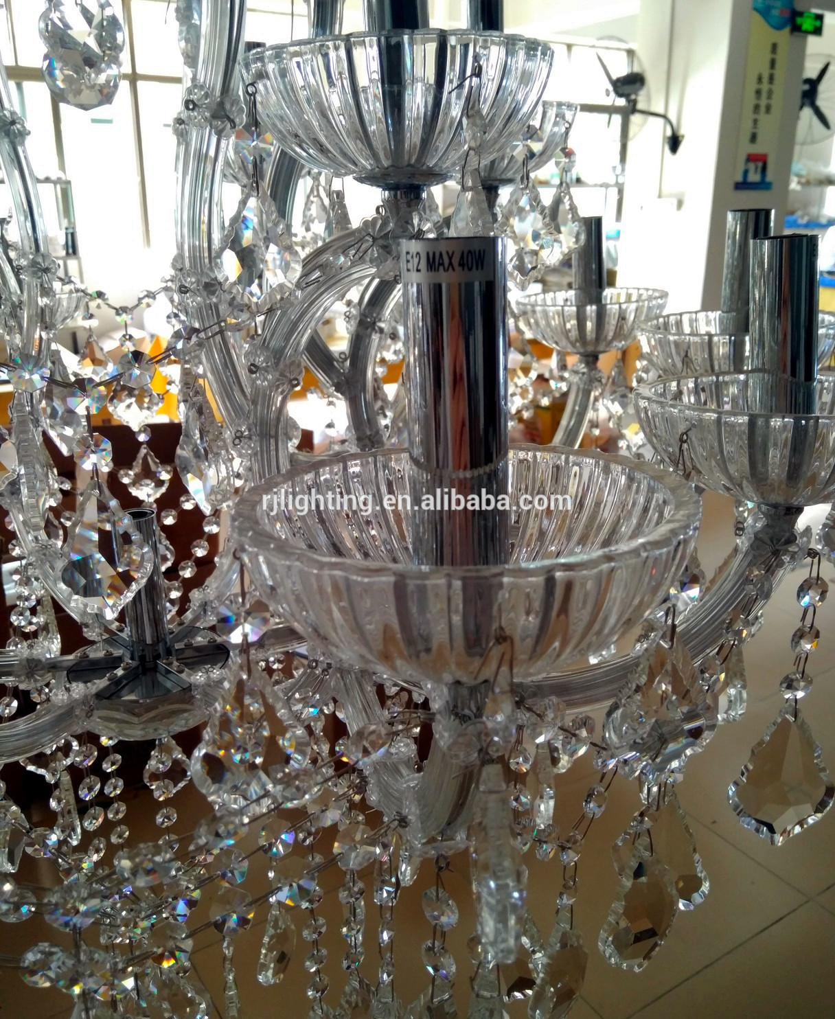 wholesale indoor vintage silver wedding events crystal hanging candle light chandelier