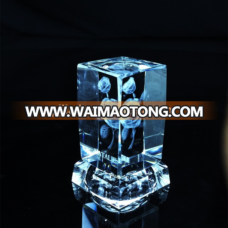 Crystal trophy customization Multicolored hexagonal bevel trophy medals custom company competition sports gifts