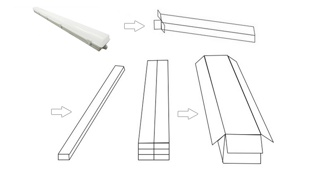 indoor light with sensor linear batten led triproof vaportight linear lighting