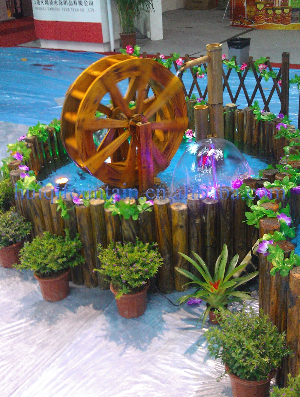 HUIQI factory direct supply garden decoration artificial dancing fountain pool wooden water fountain small fountain