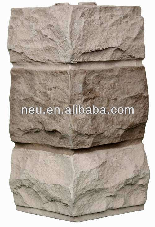 2014 new design external pu wall panels.3d wall panel for corner, castle stone corner