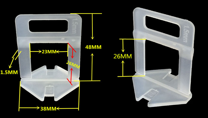 Factory direct tile leveling system long 1.5mm clips