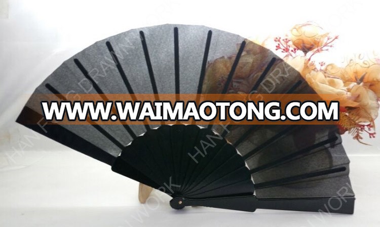 customized logo printed foldable hand fan plastic