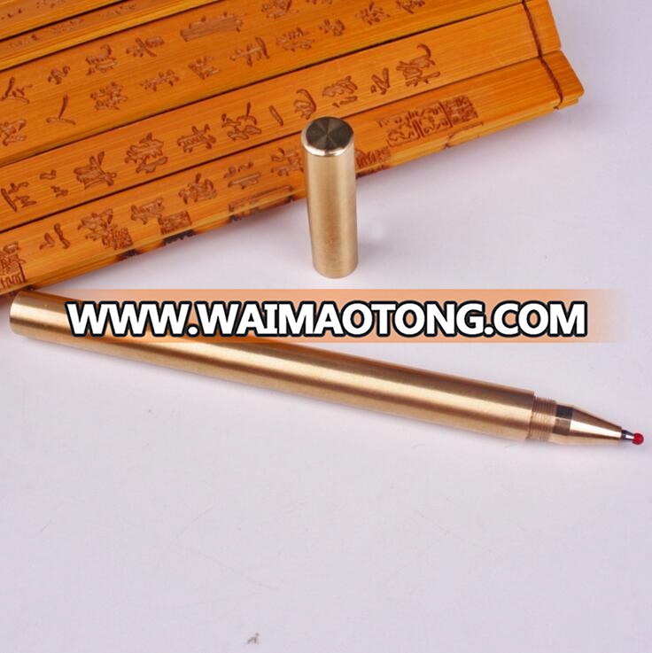 copper handmade advertisement of ballpen roller ball pen with carrying EDC tools