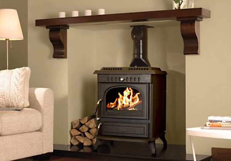 Classical Matt Black Freestanding Cast Iron Wood Stoves For Home