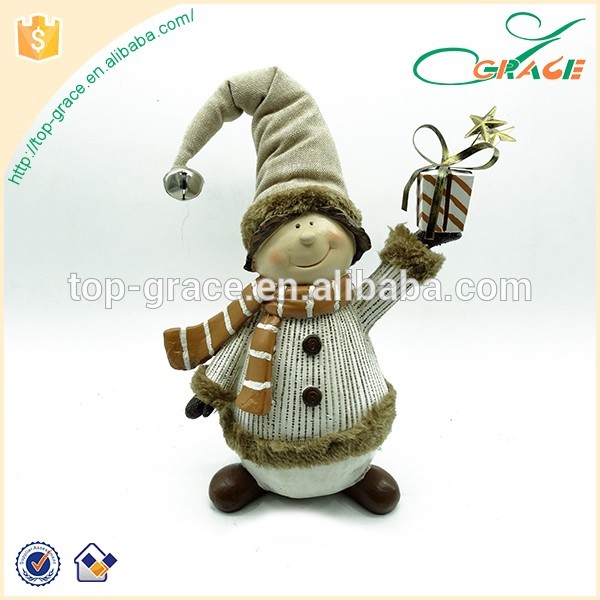 Modern custom resin Christmas elf little dwarf statue with hat