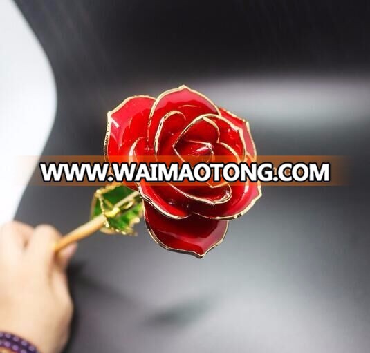 24k gold rose flowers valentines day gifts with package wholesale factory direct