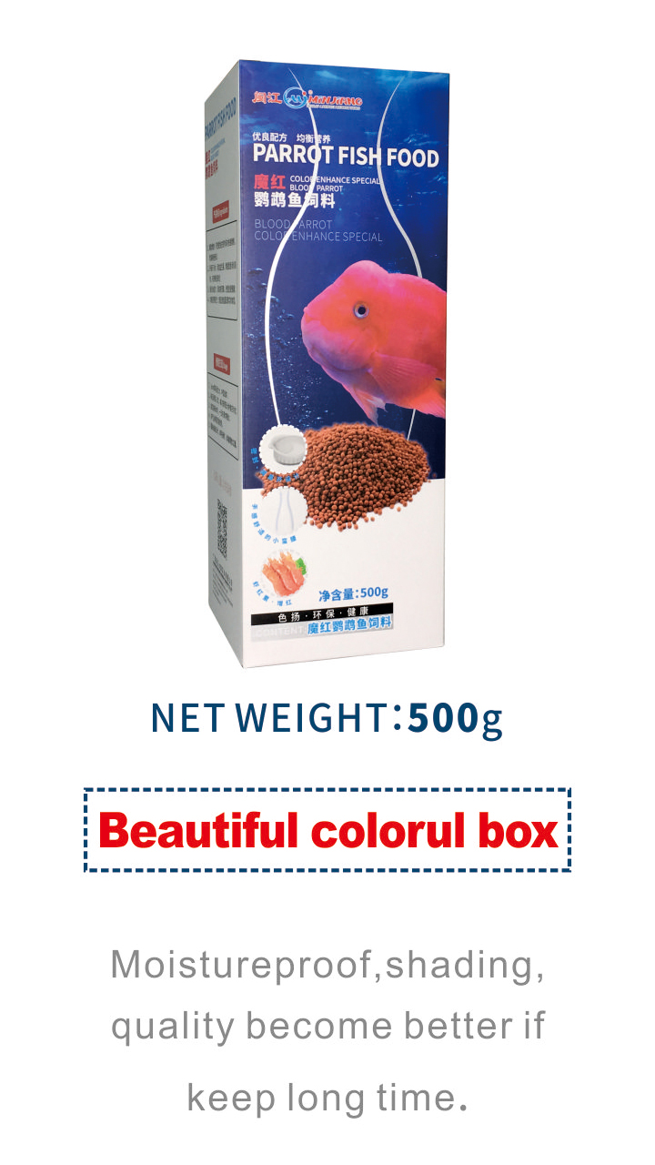 Minjiang parrot fish food for aquarium fish feeding factory cheap price red feeds