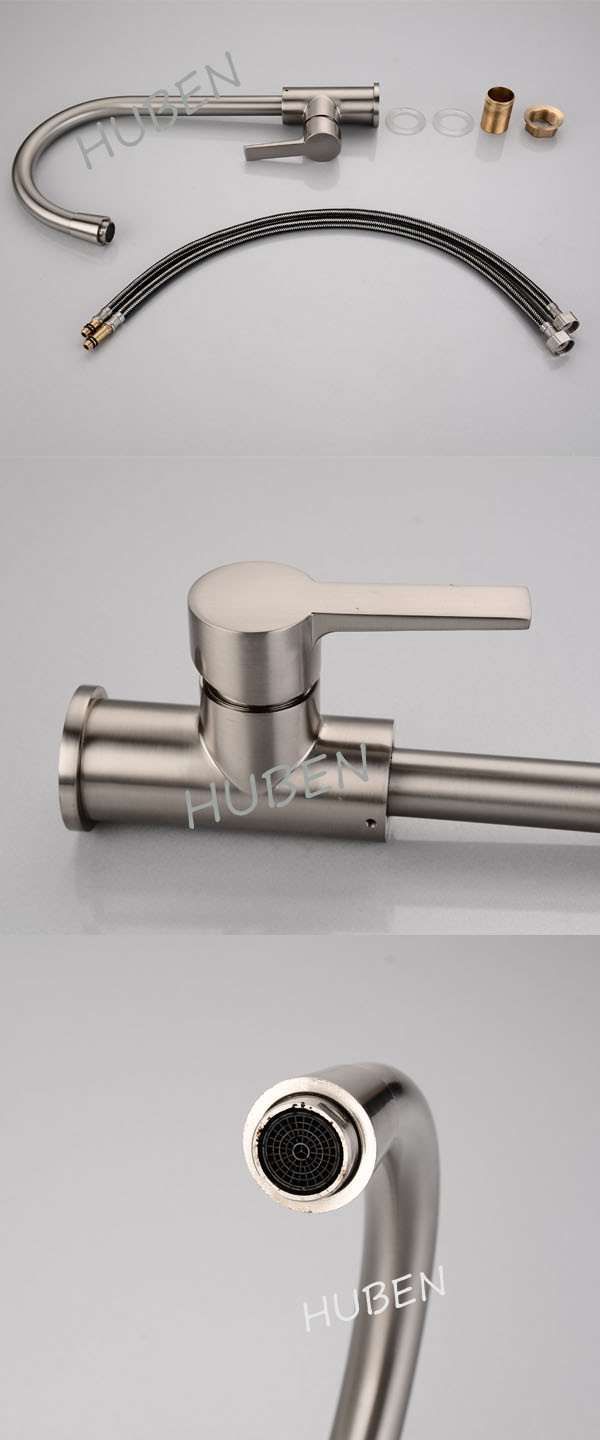 high quality brushed deck down upc kitchen faucet