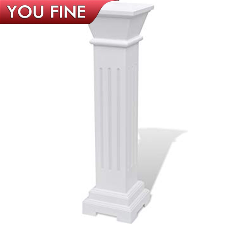 White Colours Beautiful Relief Antique Marble Pillar