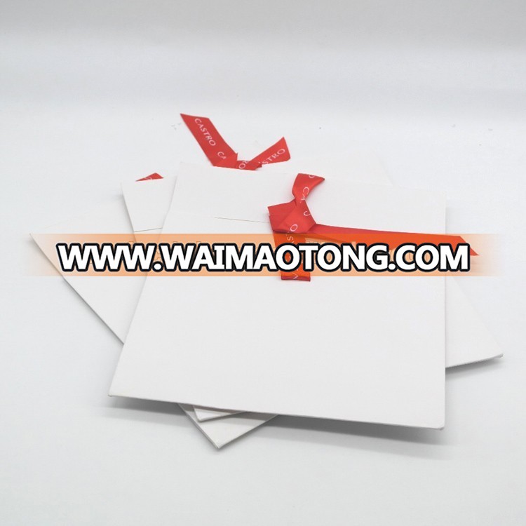 white paper gift packaging bag with silk ribbon wholesale