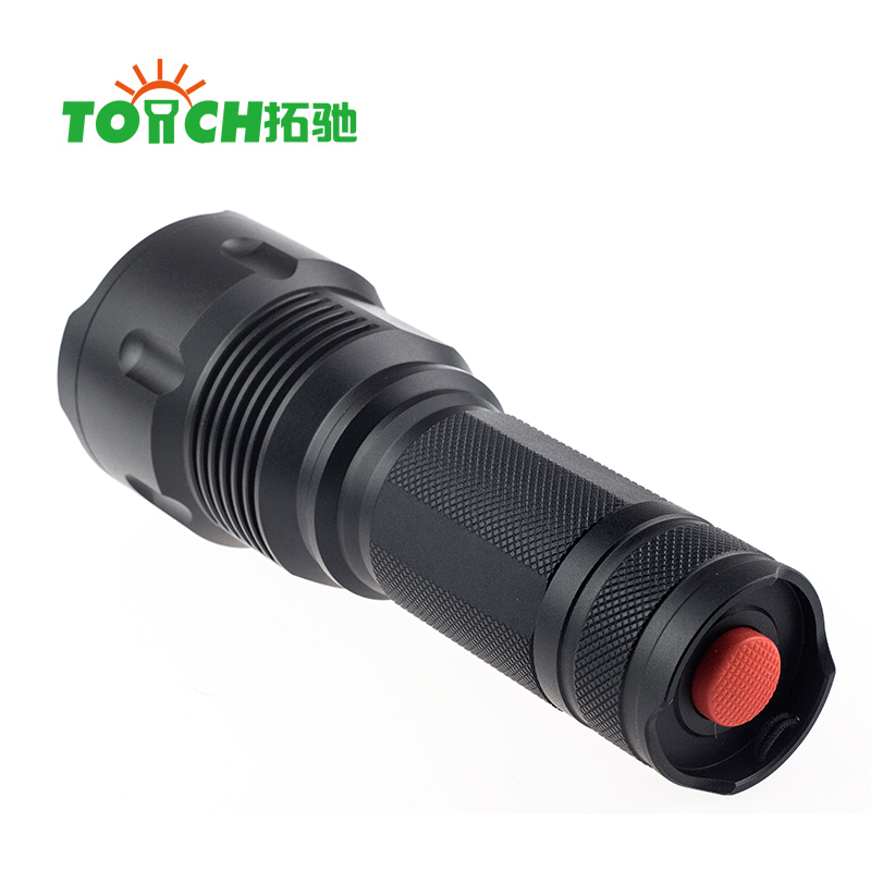 The best brightness Chinese supplier hot selling aluminium body LED flashlight rechargeable battery zoomable flashlight