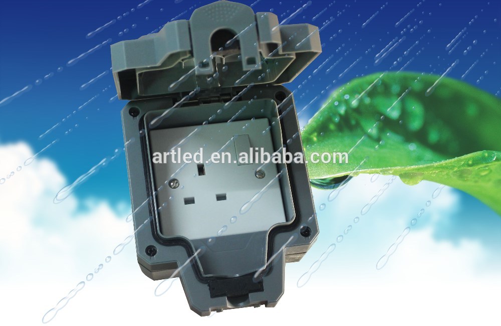 IP66 13A weatherproof outdoor socket twin socket for uk