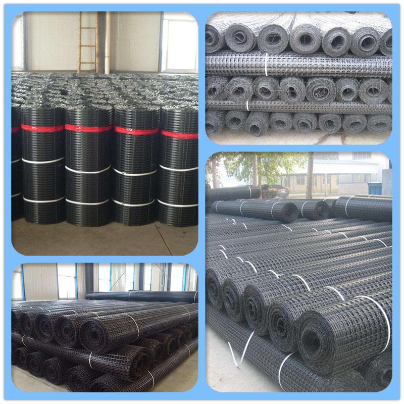 China retaining wall systems pp polyester geogrid biaxial