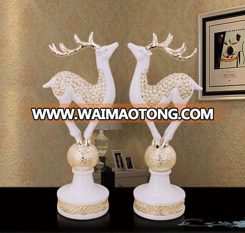 Christmas decor resin deer statue for home ornament