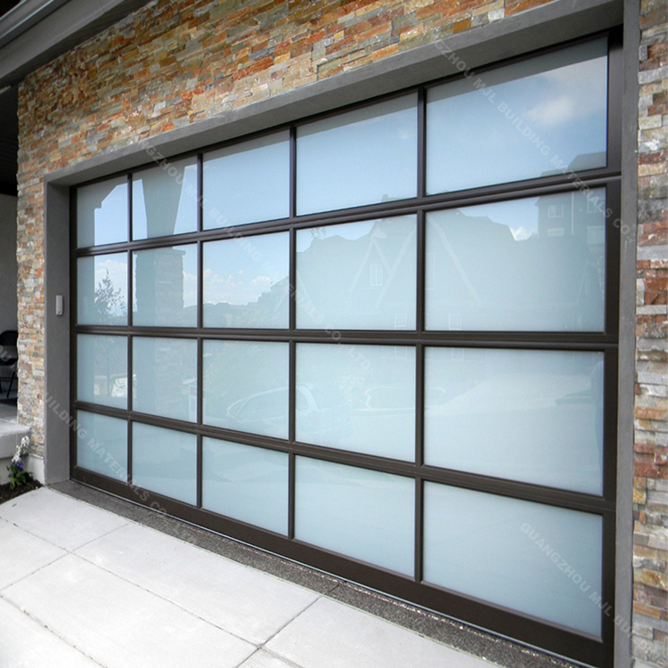 American Quality Standard Customized Aluminum Glass Panel Automatic Garage Door