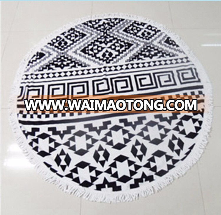 Hot selling cotton custom beach towel round beach towel