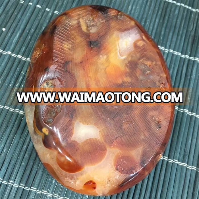 Wholesale carved and polished natural red agate ashtray and ink slab