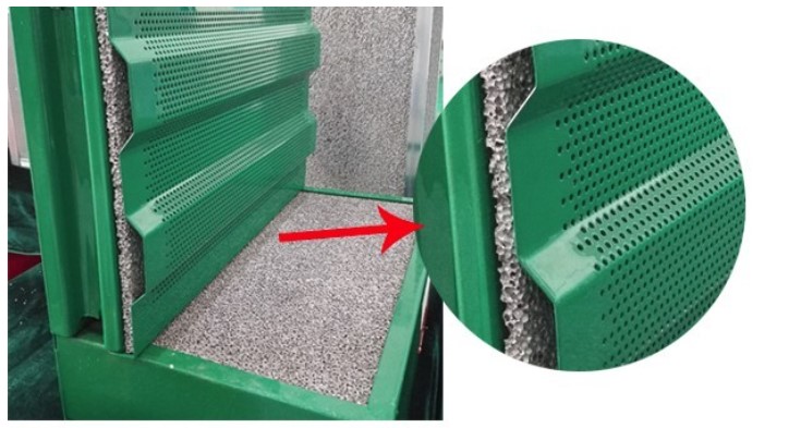 Noise absorbing barrier for high-speed rail or viaduct