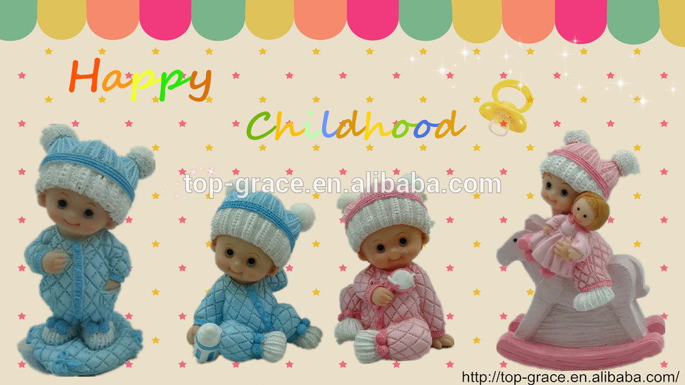 new wholesale polyresin baby shower figurines decoration gifts