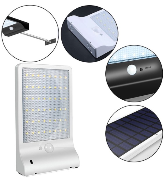 Ultra-thin intelligent human body induction LED Solar wall light outdoor waterproof garden light