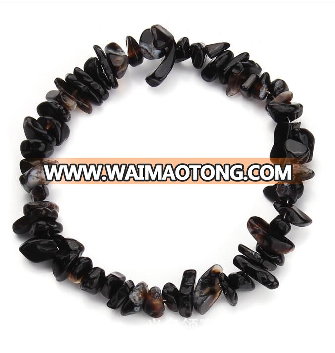 wholesale natural precious stone chip bead bracelet women